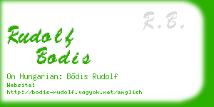 rudolf bodis business card